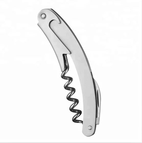 Stainless Steel Wine Corkscrew With Foil Cutter