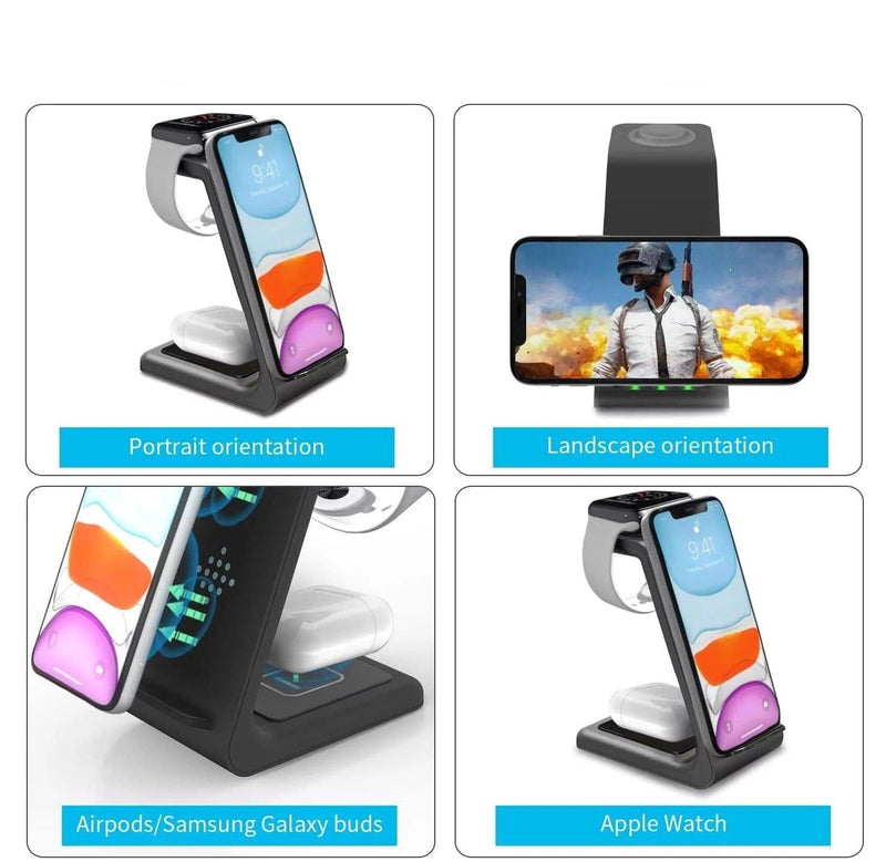 3 in 1 Wireless Charging Station - Chriseng Mall